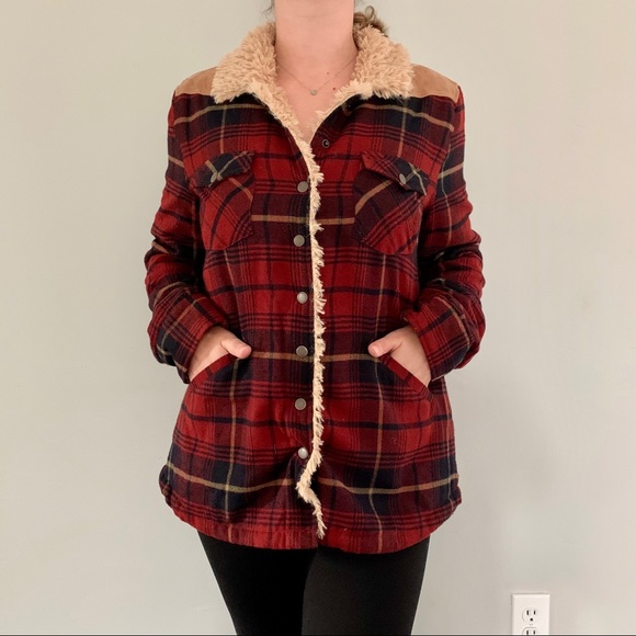 Altar'd State Jackets & Blazers - Altar’d State Plaid Button Up Jacket